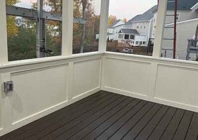 Screen Porch wood floor